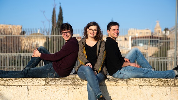 Drei Studenten in Israel  