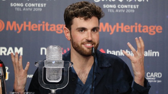 Duncan Laurence auf der Pressekonferenz. © Ilia Yefimovich Foto: Ilia Yefimovich