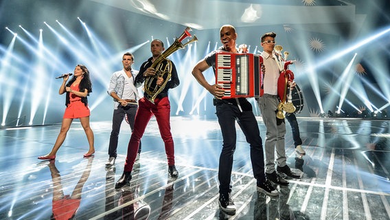 Die Band Mandinga aus Rumänien. © Eurovision TV Foto: Andres Putting