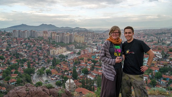 Antje und Felix in Ankara.  