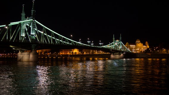 Die Freiheitsbrücke bei Nacht  