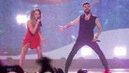 Ilinca feat. Alex Florea auf der ESC-Bühne in Kiew. © NDR / Rolf Klatt Foto: Rolf Klatt