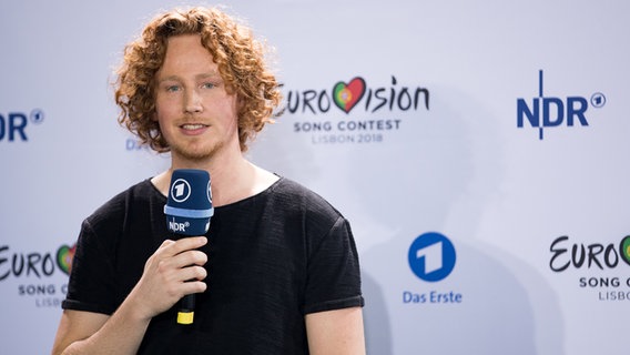 Michael Schulte bei der Pressekonferenz in Berlin für "Unser Lied für Lissabon" © NDR Foto: Rolf Klatt