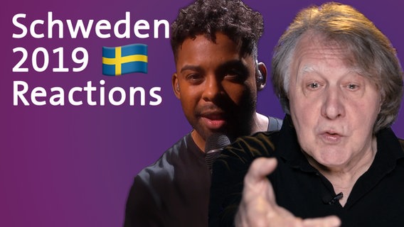 Der schwedische Sänger John Lundvik und Peter Urban. © Screenshot 