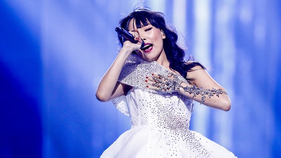 Dami Im bei der Probe in der Globe-Arena. © eurovision.tv Foto: Andres Putting (EBU)
