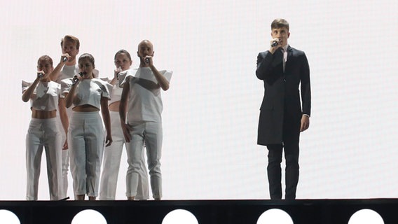 Loïc Nottet bei der zweiten Probe beim ESC in Wien. © EBU Foto: Andres Putting