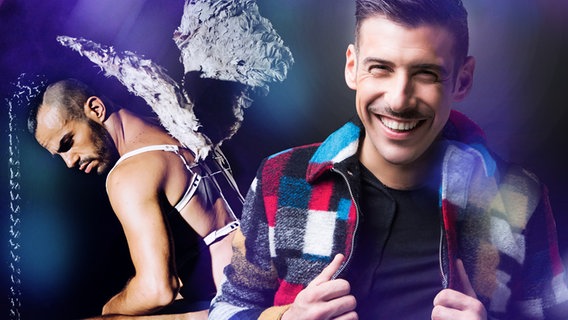 Francesco Gabbani (Italien) und Slavko Kalezić (Montenegro) © BMG Music, marija-brajovi-milic 