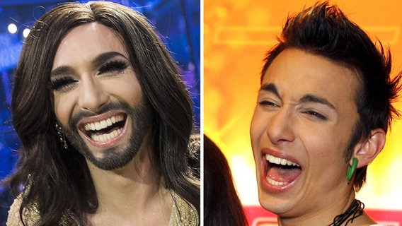 Vergleich: Drag-Queen Conchita Wurst und Künstler Tom Neuwirth. © dpa-bildfunk Foto: Flindt Mogens/Harald Schneider