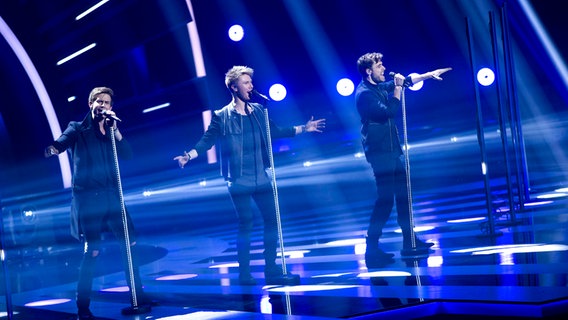 Die dänische Band Lighthouse X beim Melodi Grand Prix 2016  Foto: Bjarne Bergius Hermansen