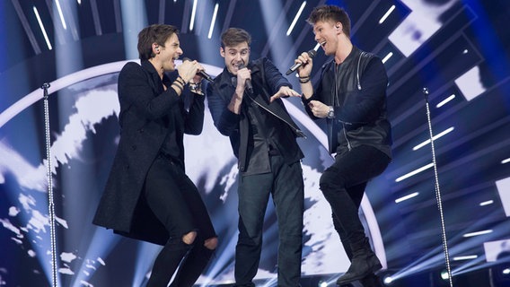 Die dänische Band Lighthouse X beim Melodi Grand Prix 2016  Foto: Bjarne Bergius Hermansen