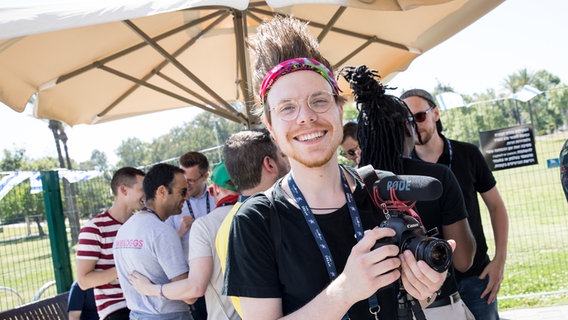 Amadeus Truman, der Bruder von Carlotta, beim TLV Balloon in Tel Aviv.  Foto: Claudia Timmann