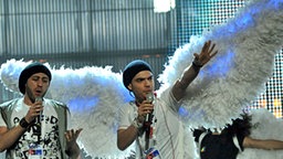 Elnur & Samir aus Aserbaidschan bei ihrer ersten Probe in Belgrad © eurovision.tv 