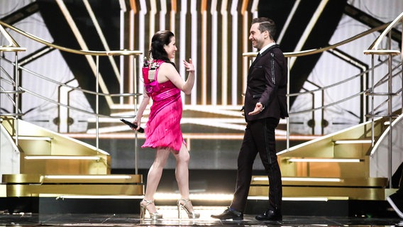 Electro Velvet proben zum ersten Mal auf der ESC-Bühne in Wien © EBU Foto: Elena Volotova