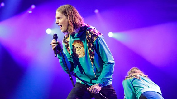 Die Gruppe Daði og Gagnamagnið in einer "Live-on-tape-Perfomance" im zweiten Halbfinale © eurovision.tv Foto: Thomas Hanses