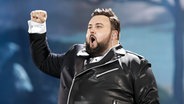 Jacques Houdek performt "My Friend" auf der ESC-Bühne in Kiew. © Eurovision.tv Foto: Thomas Hanses