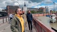 Die Mitglieder der litauischen Band The Roop, Mantas Banišauskas, Vaidotas Valiukevičius und Robertas Baranauskas in Hamburg.  Foto: Screenshot