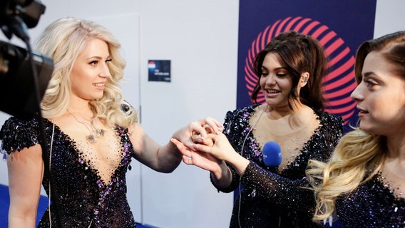 O'G3NE im Backstage-Bereich des Messezentrums in Kiew. © Eurovision.tv Foto: Thomas Hanses