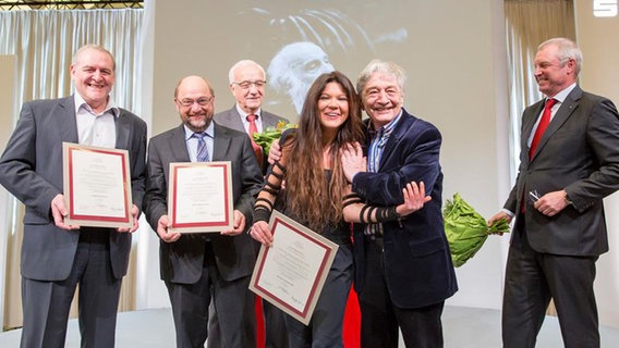 Ruslana und anderes Preisträger bei der Verleihung des Lew-Kopelew-Preises in Köln. © Bernd-Michael Maurer Foto: Bernd-Michael Maurer