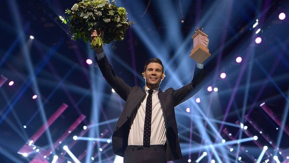 Robin Bengtsson, Gewinner des schwedischen ESC-Vorentscheid Melodifestivalen © Stina Stjernkvist/SVT Foto: Stina Stjernkvist