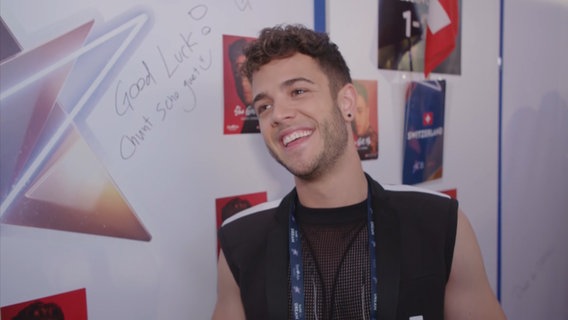 Luca Hänni backstage nach dem ESC-Finale in Tel Aviv.  