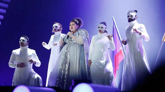 Die Künstlerin Bojana Stamenova bei den Proben zum 1. Halbfinale in Wien © NDR Foto: Rolf Klatt