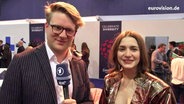 Stefan Spiegel mit der tschechischen Kandidatin Martina Bárta © NDR 