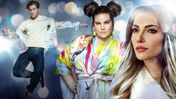 Benjamin Ingrosso, Netta Barzilai, Julia Samoylova (Montage) © www.jonathannavidad.com, picture-alliance/dpa Foto: Netta Barzilai : Daniel Kaminsky,