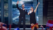 Marta Jandová & Václav Noid Bárta auf der ESC-Bühne in Wien. © NDR Foto: Rolf Klatt