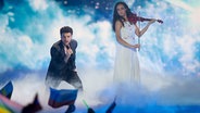 Uzari und Maimuna beim ESC in Wien. © NDR Foto: Rolf Klatt