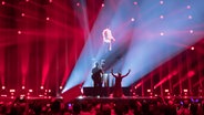 Alekseev auf der Bühne in Lissabon. © eurovision.tv Foto: Andres Putting