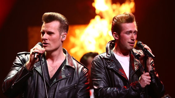 The Baseballs auf der Bühne beim deutschen Vorentscheid 2014. © NDR/Rolf Klatt Foto: Rolf Klatt