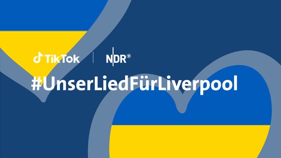 Das TikTok-Logo und der Hashtag Unser Lied für Liverpool © NDR/TikTok 