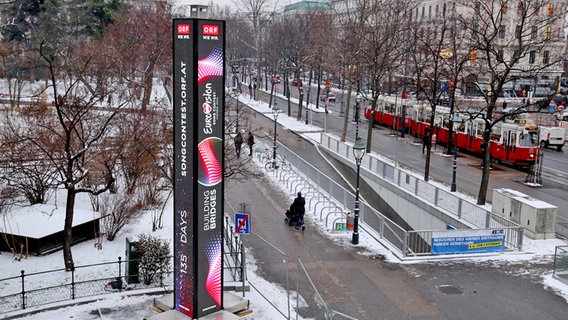 Der Countdown-Turm in Wien zählt die Tage bis zur ESC-Finalwoche © ORF/Günther Pichlkostner 
