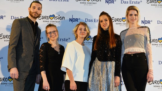 Die Kandidaten für Unser Song 2017 bei der Pressekonferenz in Köln. © Brainpool / Willi Weber Foto: Willi Weber