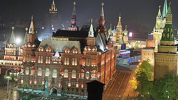 Moskau bei Nacht © NDR.de Foto: Rolf Klatt