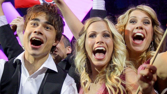 Alexander Rybak am Ende des zweiten Halbfinales des ESC 2009 © AP 