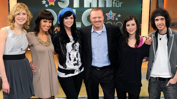 Gewinner und Stefan Raab bei Unser Star für Oslo © Pro Sieben/Willi Weber Foto: Willi Weber