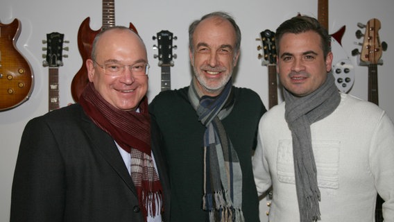 ARD Unterhaltungskoordinator Thomas Schreiber (li.), Lars Ingwersen und ESC-Delegationsleiter Christoph Pellander © Peter PRINZ ESC Blog 