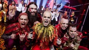 Die Gewinner des ESC Vorentscheids 2023: Lord Of The Lost © picture alliance/dpa | Rolf Vennenbernd 